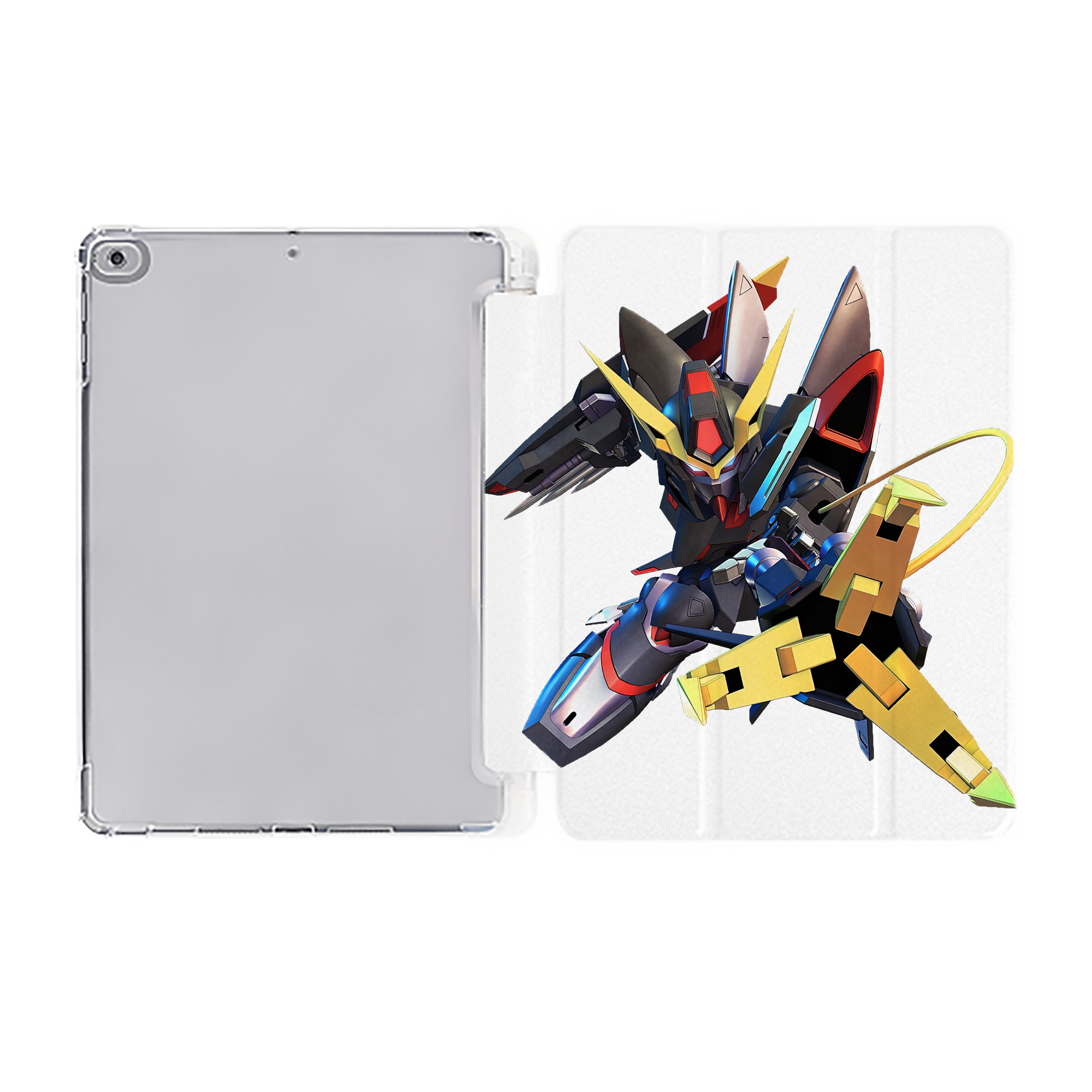 （画像用） 機動戦士ガンダム Mobile Suit Gundam IPad ケース ペン収納付き 三つ折りスタンド PUレザー×シリコン 対応機種9.5/10.5/10.9インチ